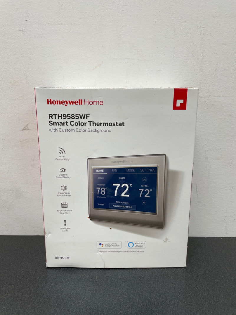 Honeywell home RTH9585WF Wi-Fi Smart Color 7-Day Programmable Smart Thermostat with Color-Changing Touchscreen Display