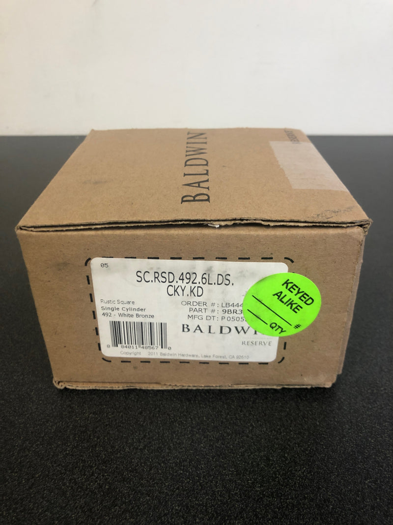 Baldwin Rustic Square Standard C Keyway Single Cylinder Keyed Entry Deadbolt