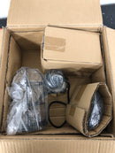 Lnc A01910 Modern Industrial 1-Light Black Pendant with 10.2 in. W Clear Glass Shade Metal Wire Cage Shade Barn Ceiling Chandelier