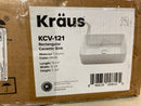 Kraus KCV-121 18-3/4" Ceramic Vessel Bathroom Sink Only - White Ceramic