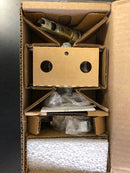 Baldwin Reserve Square Satin Nickel Bed/Bath Door Handle with Contemporary Square Rose