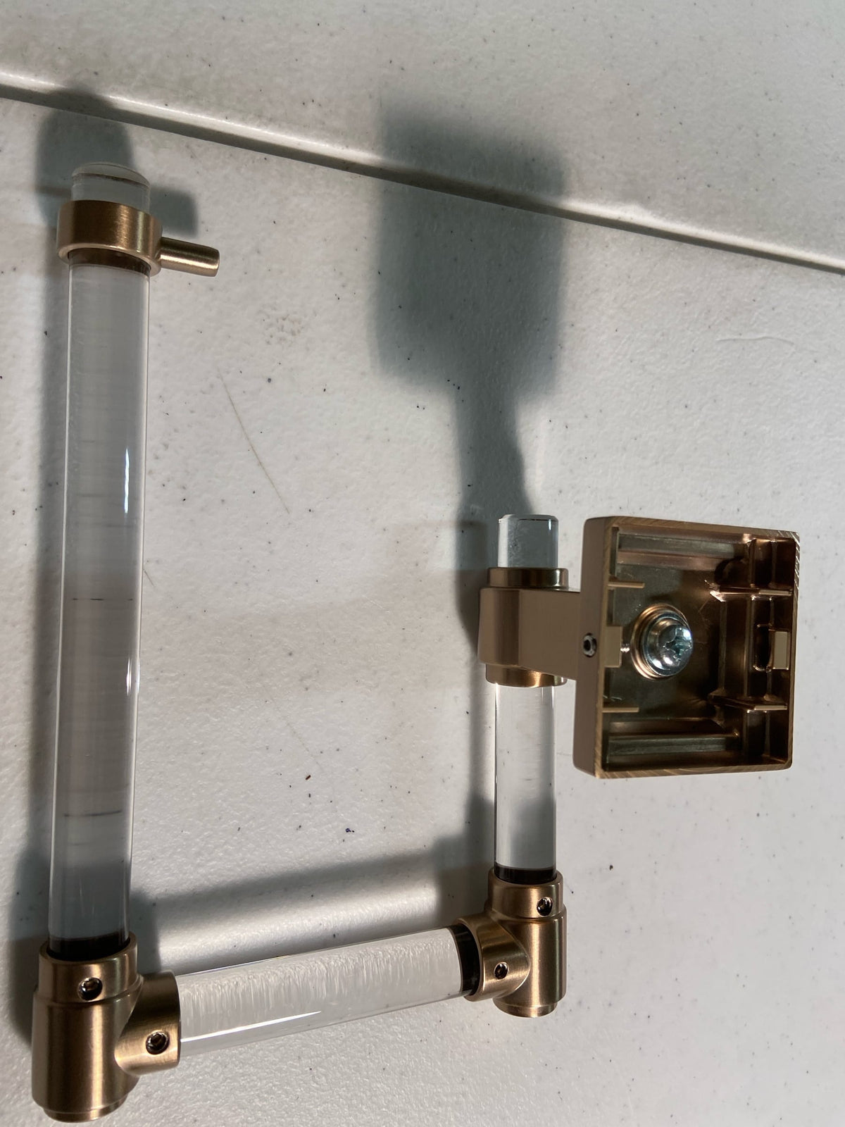 Amerock BH36062CCZ Glacio 5-7/16" Wall Mounted Towel Ring - Champagne Bronze