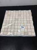 Shaw CS22Z-00200 Chateau Basketweave - 12-3/16" x 12-3/16" Sheet Rectangle Basketweave Mosaic Floor Tile - Marble Visual - Sold by Sheet (1.03 SF/Sheet) - Crema Marfil