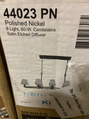 Kichler 44023PN Dancar 8 Light 48" Wide Linear Chandelier - Polished Nickel
