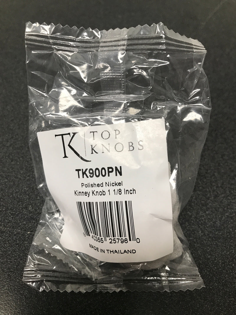 Top Knobs TK900PN Kinney 1-1/8 Inch Mushroom Cabinet Knob from the Lynwood Collection - Polished Nickel