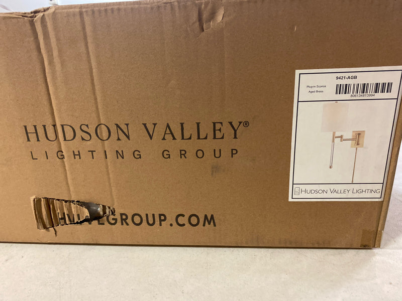 Hudson Valley Lighting 9421-AGB Englewood Single Light 20" Tall Wall Sconce - Aged Brass