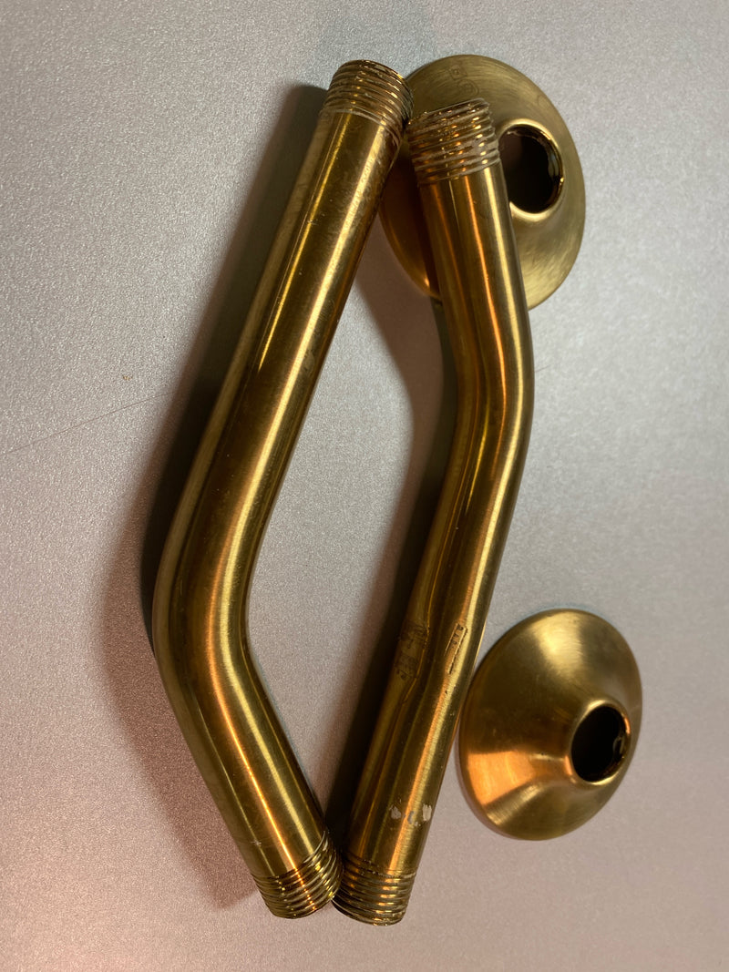 Signature Hardware SHSK86MB 12" Standard Shower arm with Flared Flange - Matte Black