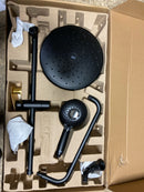 American standard 1029072430 Spectra Versa 4-Spray Round 24 in. Wall Bar Shower Kit with Hand Shower 1.8 GPM in Matte Black