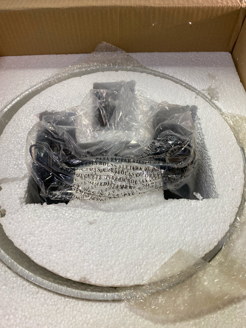 Unbranded 220SF3-MB Arlington 14.75 in. 3-Light Matte Black Semi Flush Mount with Matte Opal Glass Shade