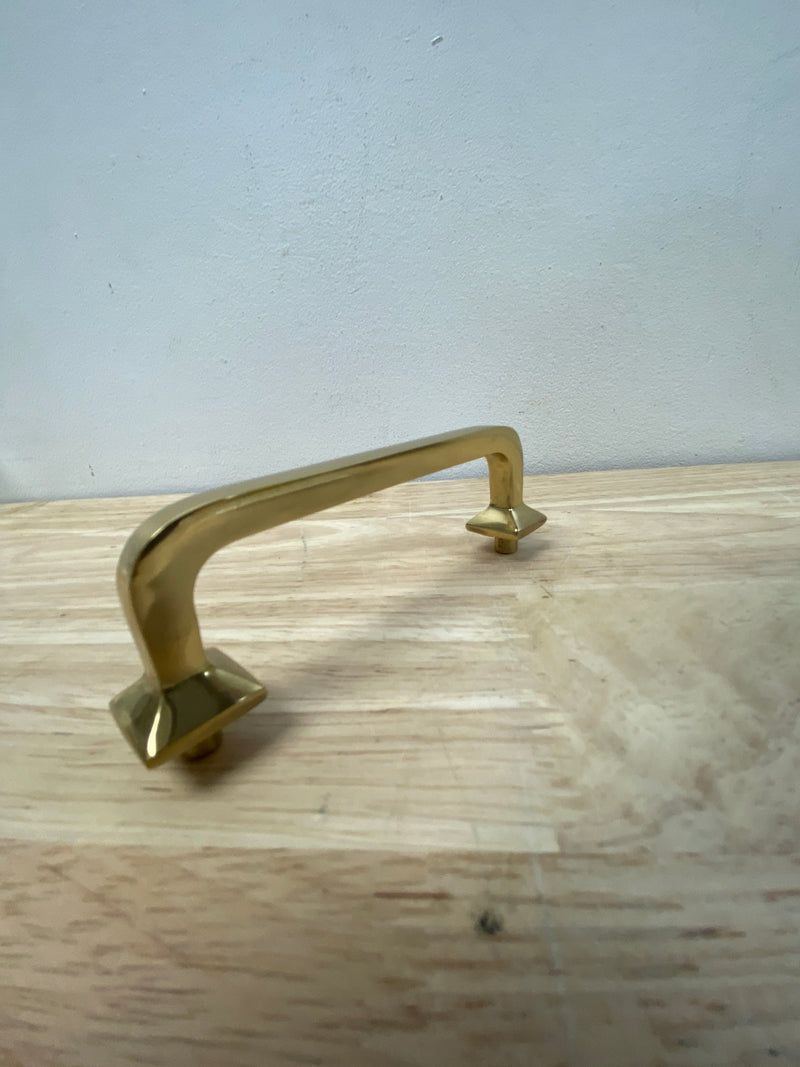 Signature Hardware 441747 Klein 4 Inch Center to Center Handle Cabinet Pull - Polished Brass