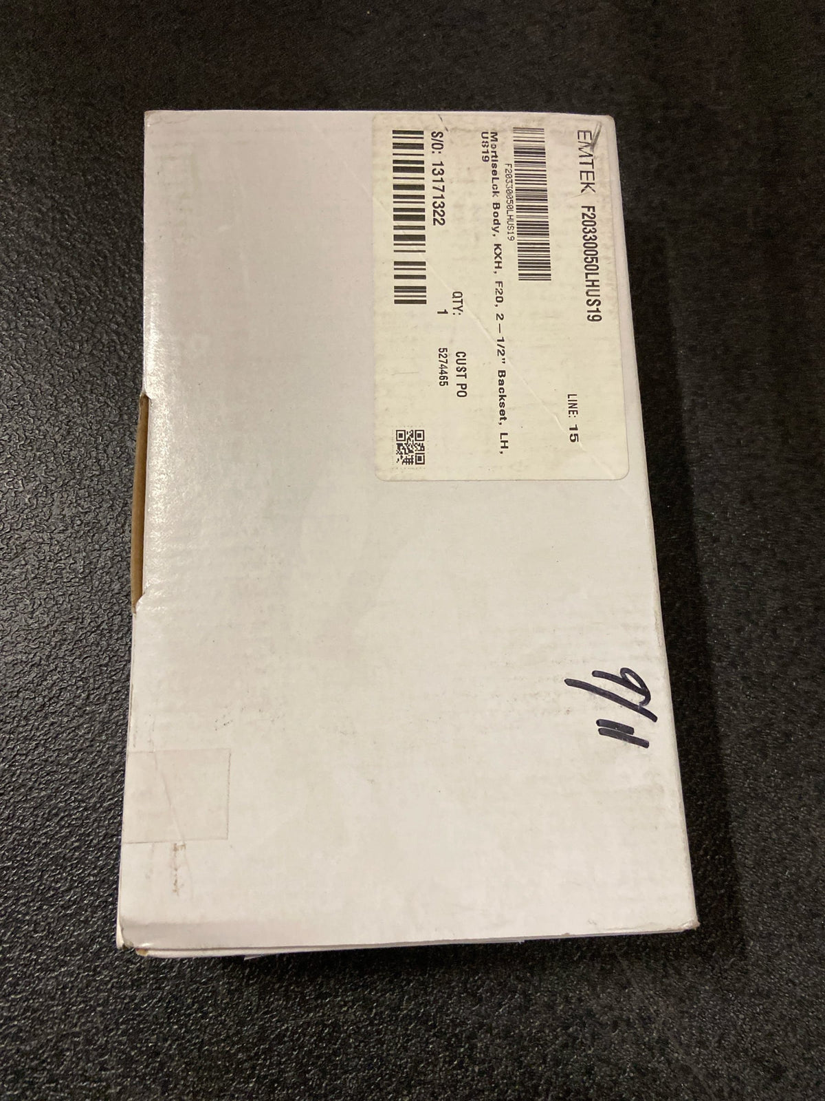 Emtek F20330050LHUS19 MortiseLck Body, KXH, F20, 2-1/2'' Backset, LH, US19