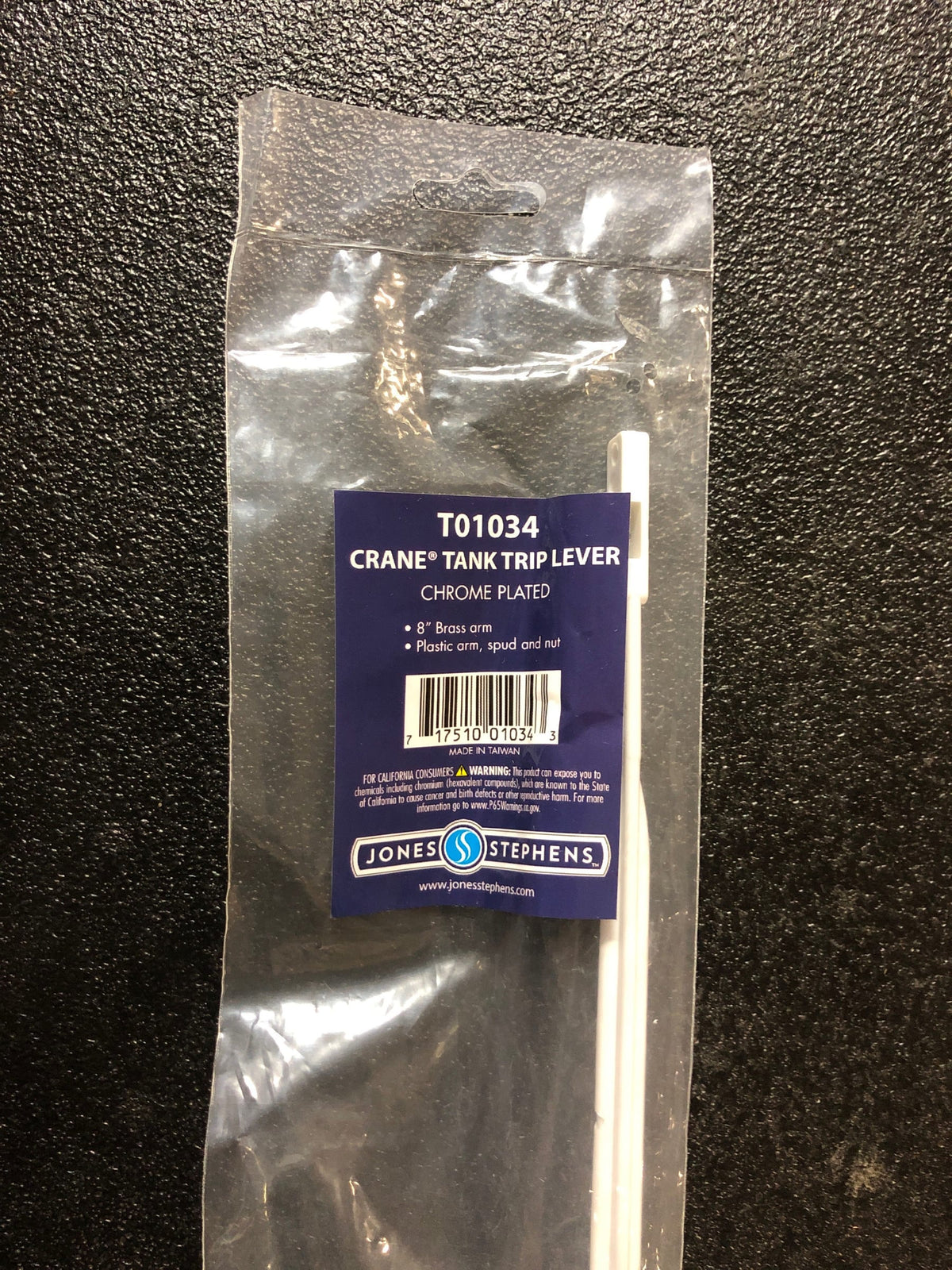 Jones Stephens T01034 8 Crane Chrome Trip Lever W/PLAS ARM