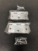 Miseno MDH3512SC 3-1/2 x 3-1/2 Plain Bearing 1/4" Radius Corner Door Hinge - Pair - Satin Chrome