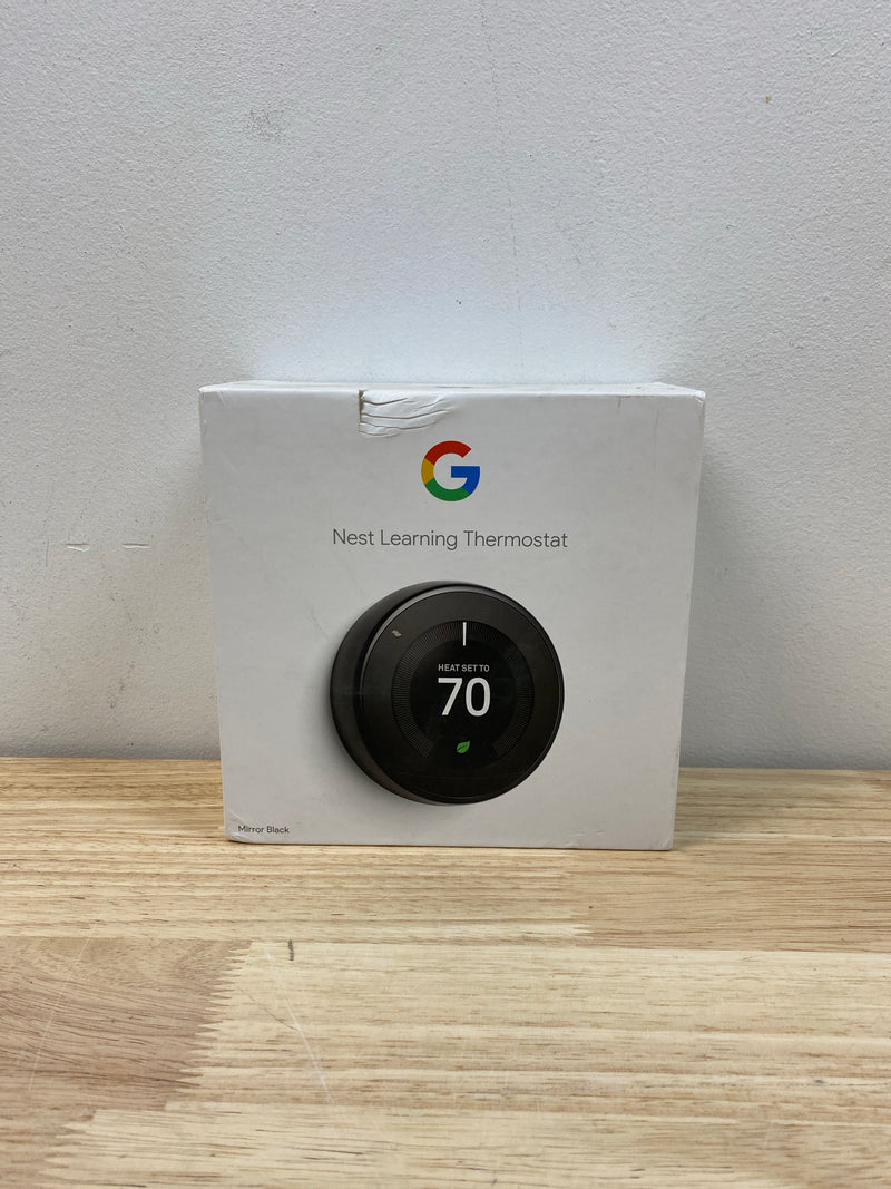 Google Nest T3018US Nest Learning Thermostat - 3rd Generation - Mirror Black