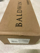 Baldwin Passage Contemporary Knob with Contemporary 5in Rose with 6AL Latch and Dual Strike Bright