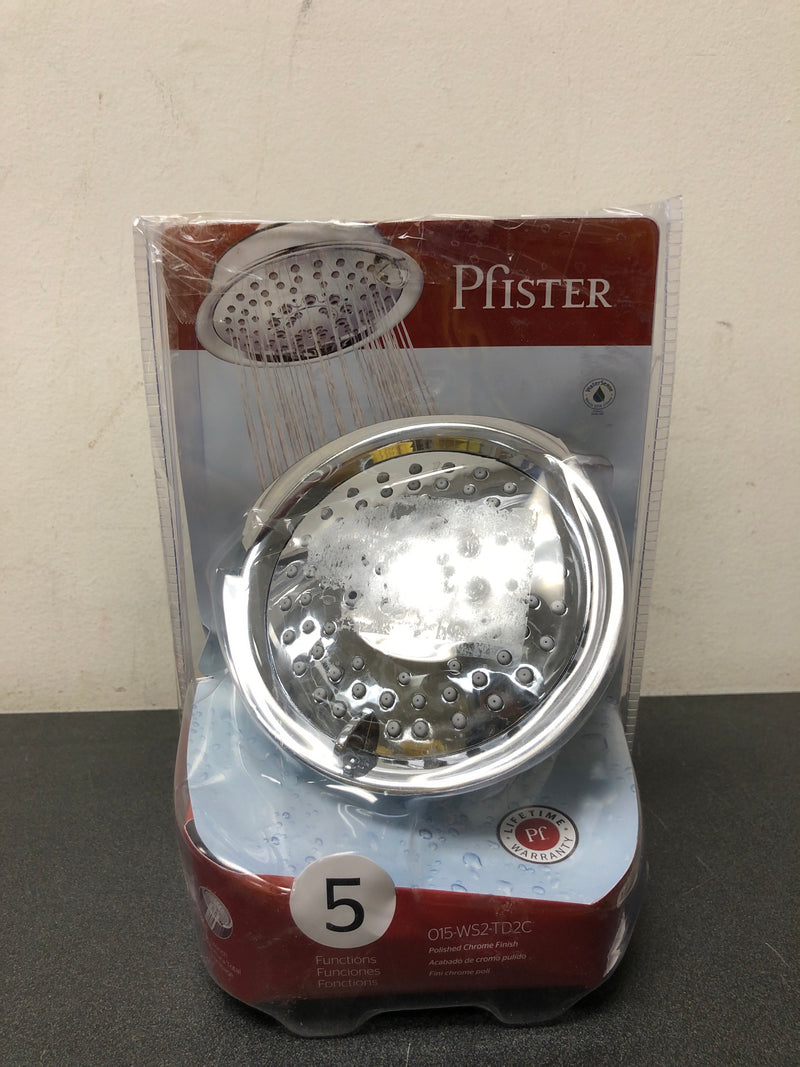 Pfister Universal 5-Spray 5.66" Single Wall Mount Low Flow Fixed Rain Shower Head in Polished Chrome