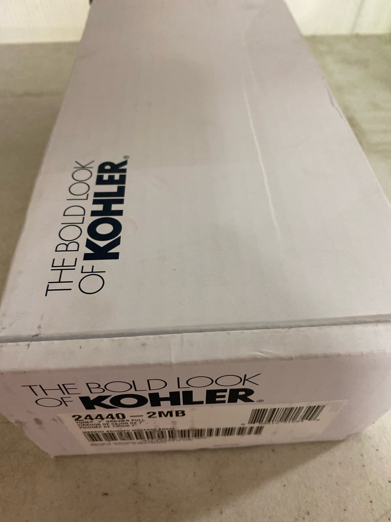 Kohler K-24440-2MB Tone 7-5/8 Inch Handle Cabinet Pull - Vibrant Brushed Moderne Brass