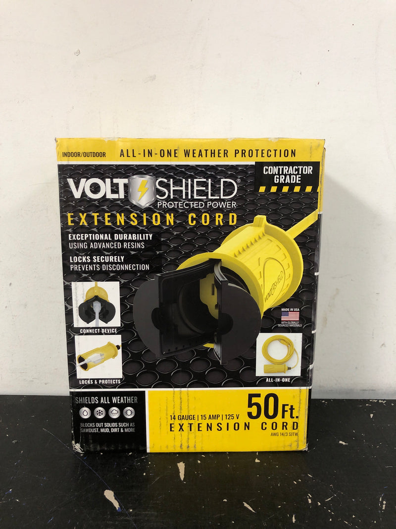 Voltshield VSC1450 50 ft. 14/3-Gauge Heavy-Duty Indoor/Outdoor Yellow Extension Cord