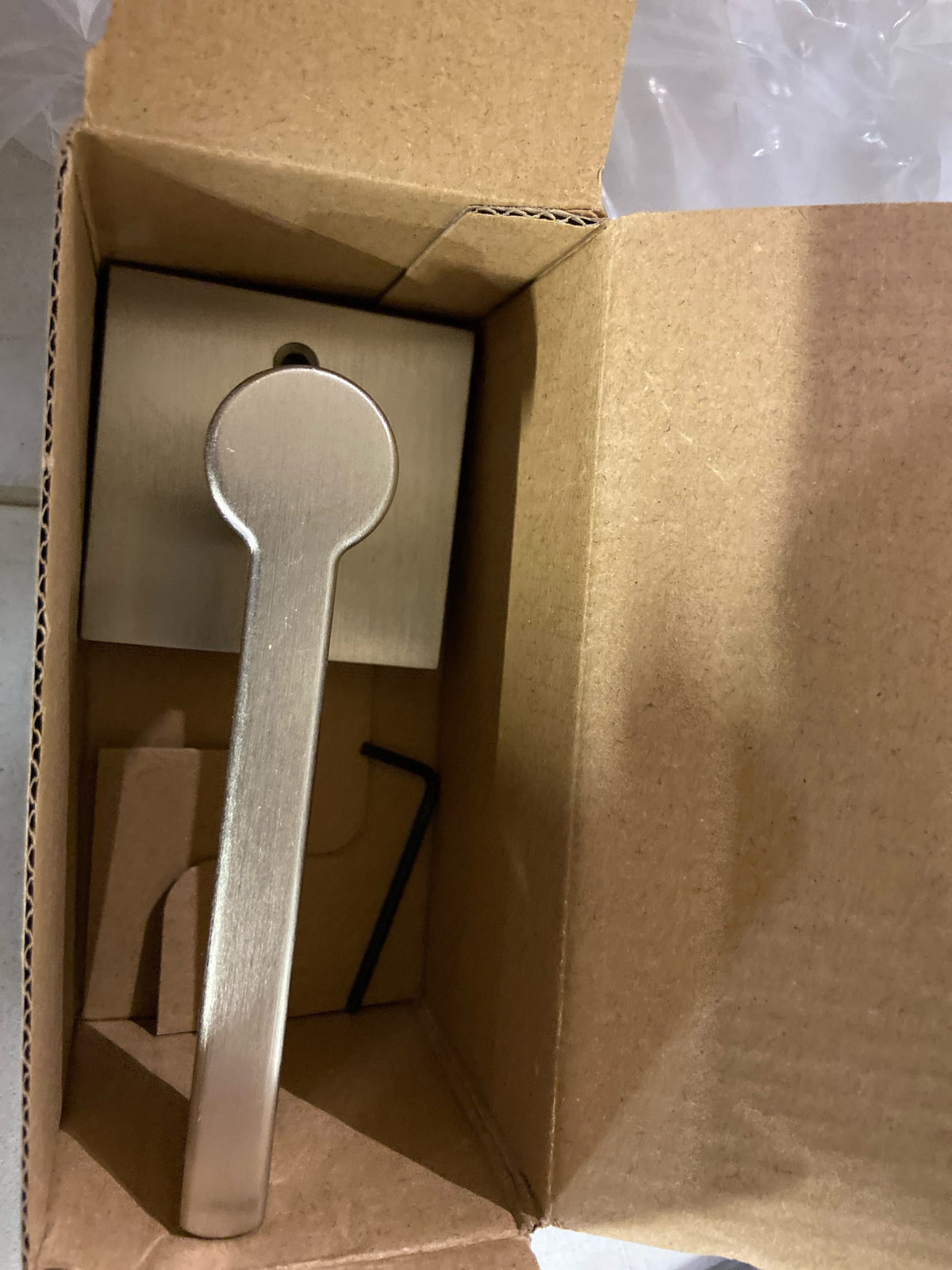 Miseno MLK5022SN Lorton Flat Bar Non-Turning One-Sided Door Lever - Satin Nickel