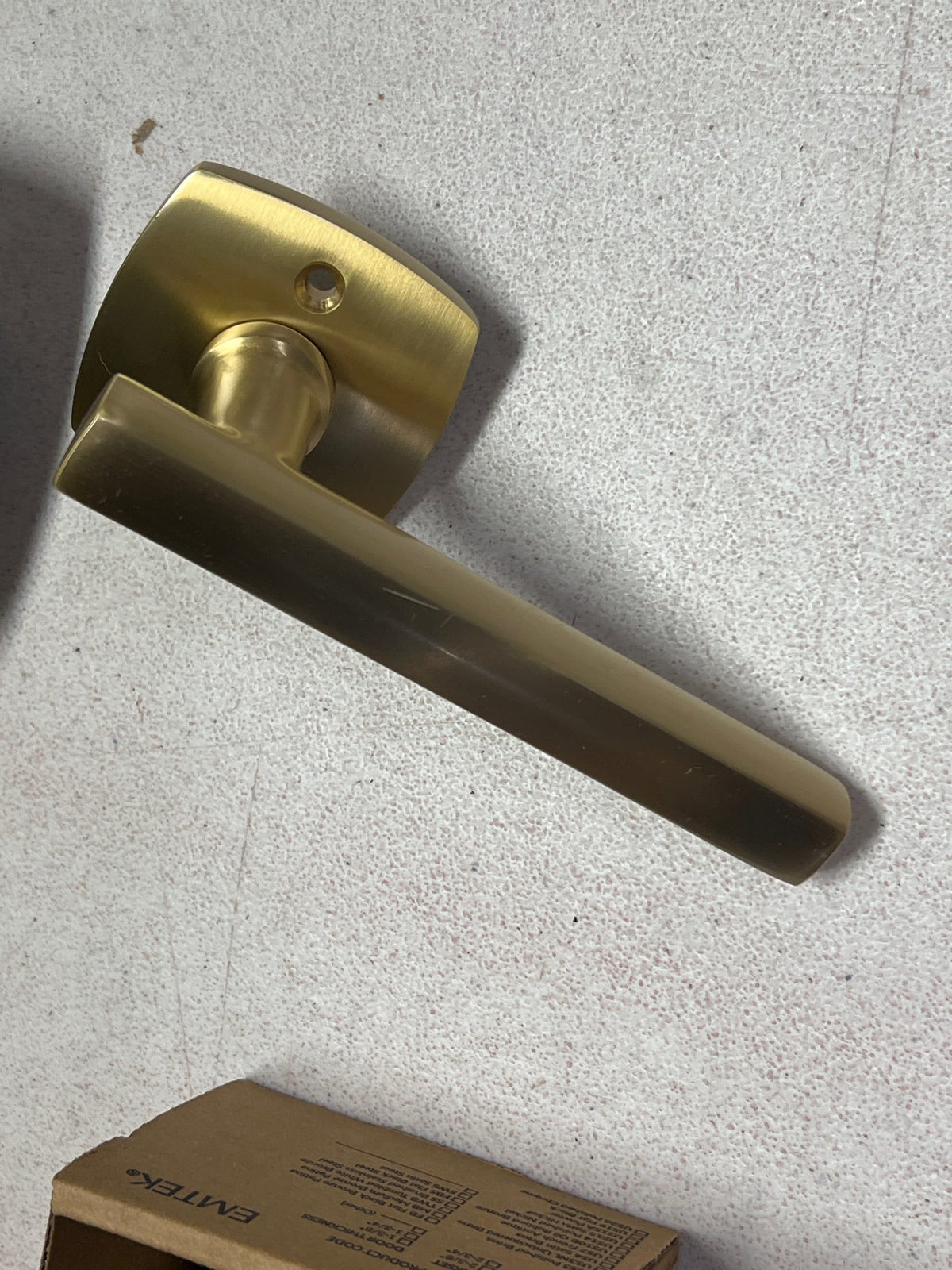 Emtek 4715US4 Urban Modern Sectional Single Cylinder Keyed Entry Handleset - Satin Brass