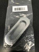 Omnia 652/00.26D Contemporary 4-3/8" x 1-9/16" Recessed Flush Sliding Door / Pocket Door Pull - Satin Chrome