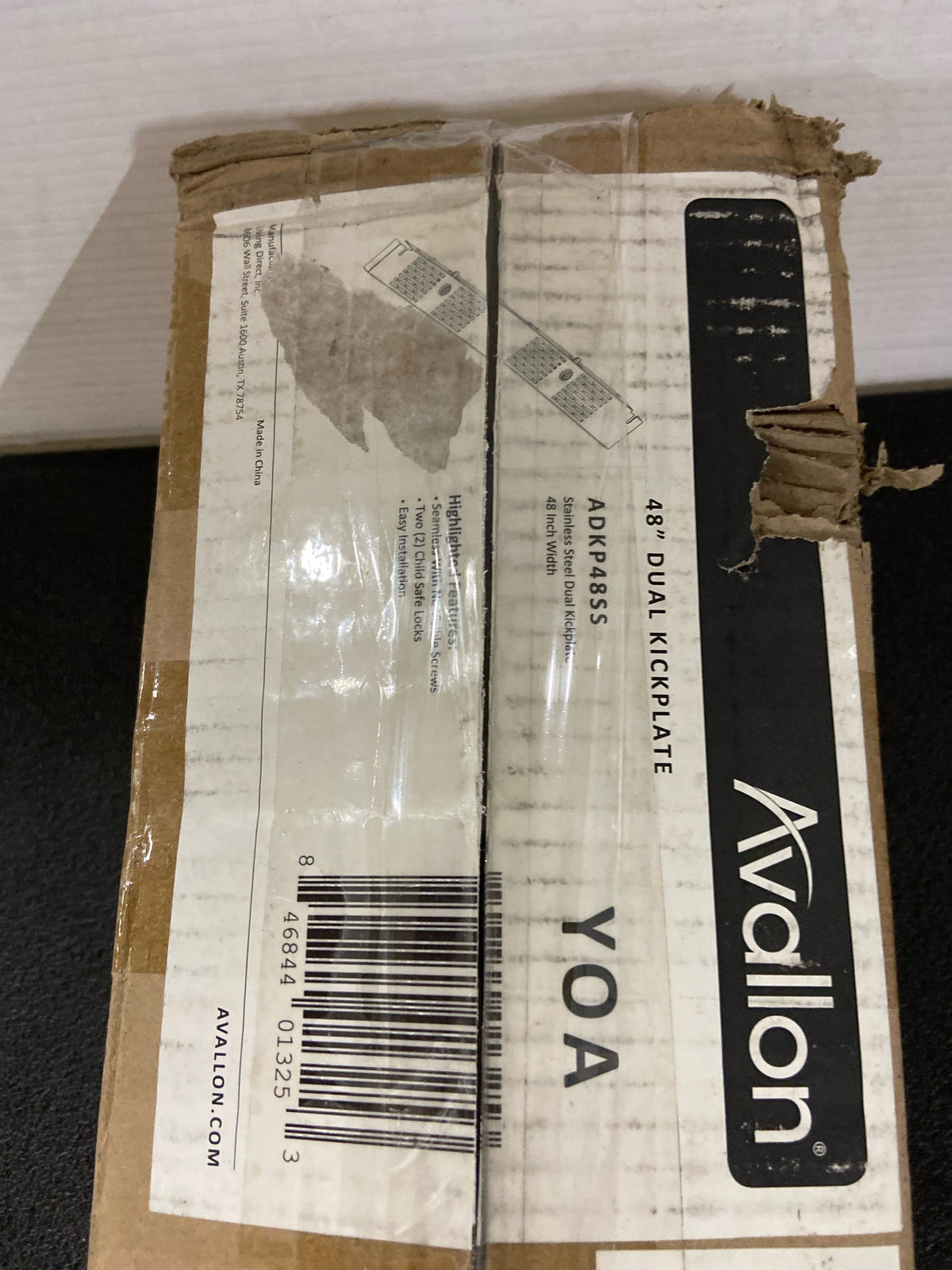 Avallon ADKP48SS 48 Inch Stainless Steel Dual Unit Kickplate - Stainless Steel
