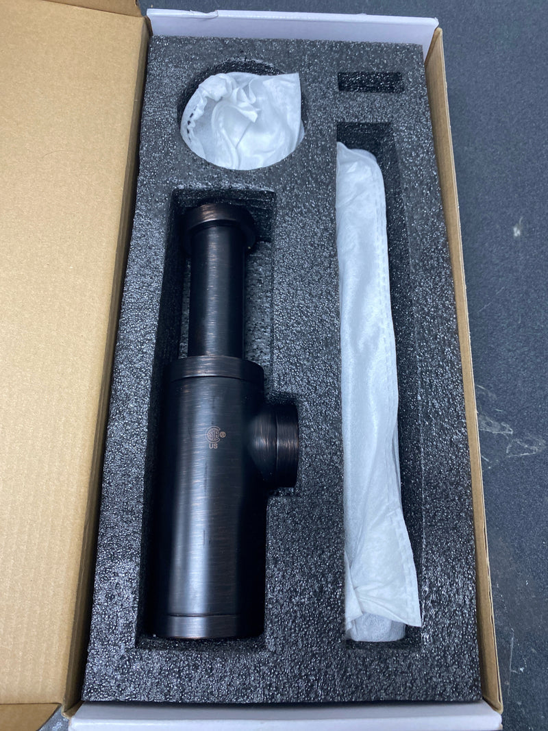 Delta DT041141-RB Decorative P-trap Bottle Trap with 12" Straight Arm and 1-1/4" Connection - Venetian Bronze