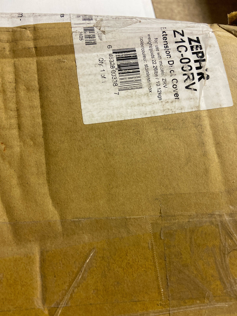 Zephyr Z1C-00RV Range Hood Duct Cover Extension for ZRV in Stainless Steel