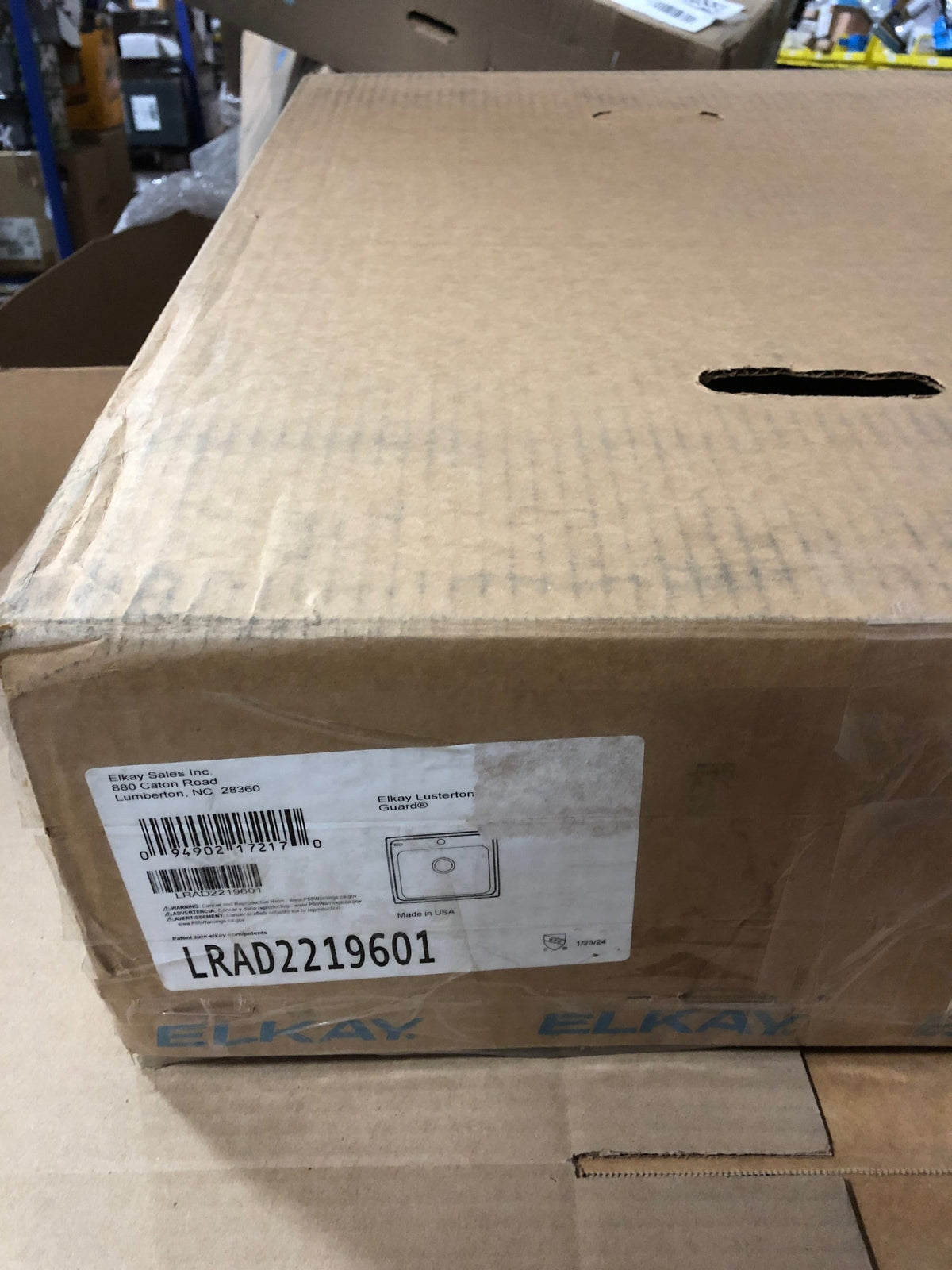 Elkay LRAD2219601 Lustertone 22" Drop In Single Basin Stainless Steel Kitchen Sink - 1 Faucet Hole