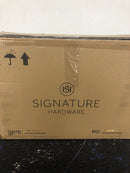 Signature Hardware 447956 Hibiscus 20" Fireclay Vessel Bathroom Sink - No Faucet Holes - White