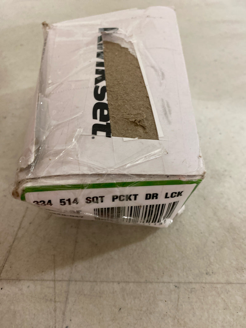 Kwikset 334SQT-514 Square Passage Hall/Closet Pocket Door Lock - Iron Black