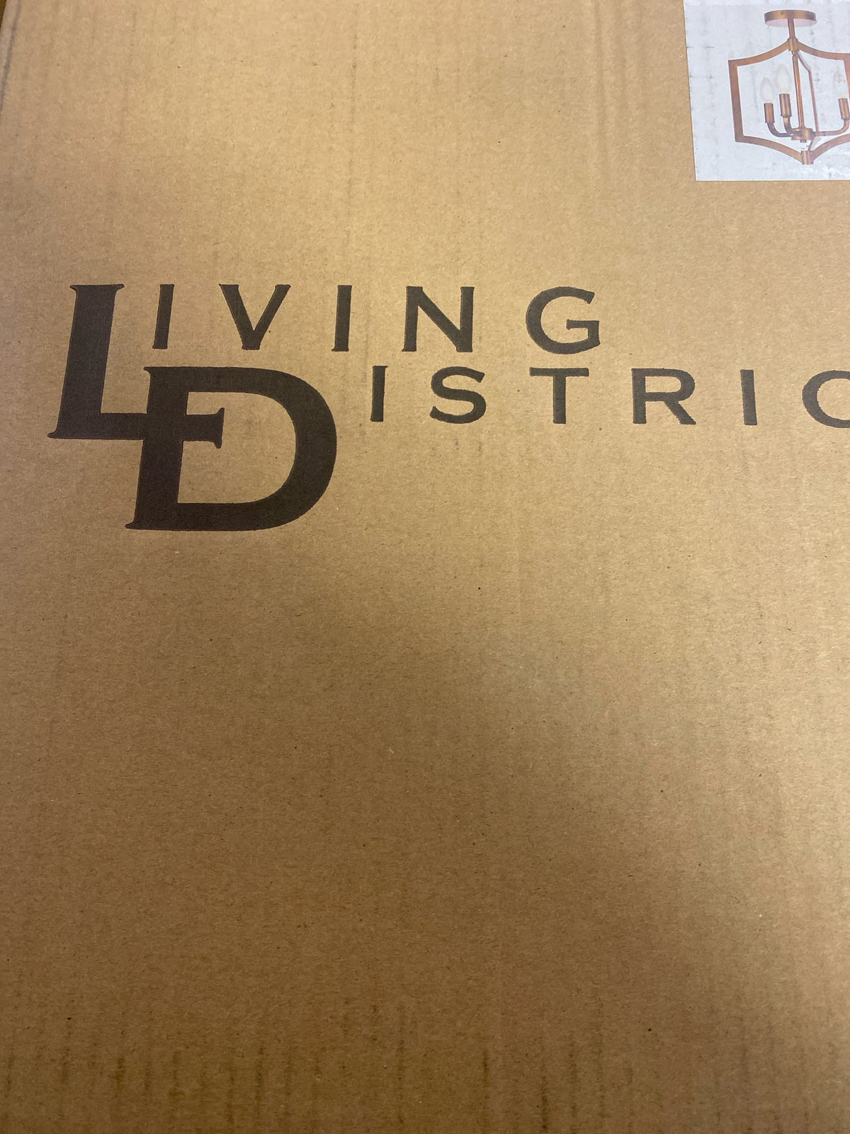 Living District Kiera 3-Light Mid-Century Metal Flush Mount in Brass