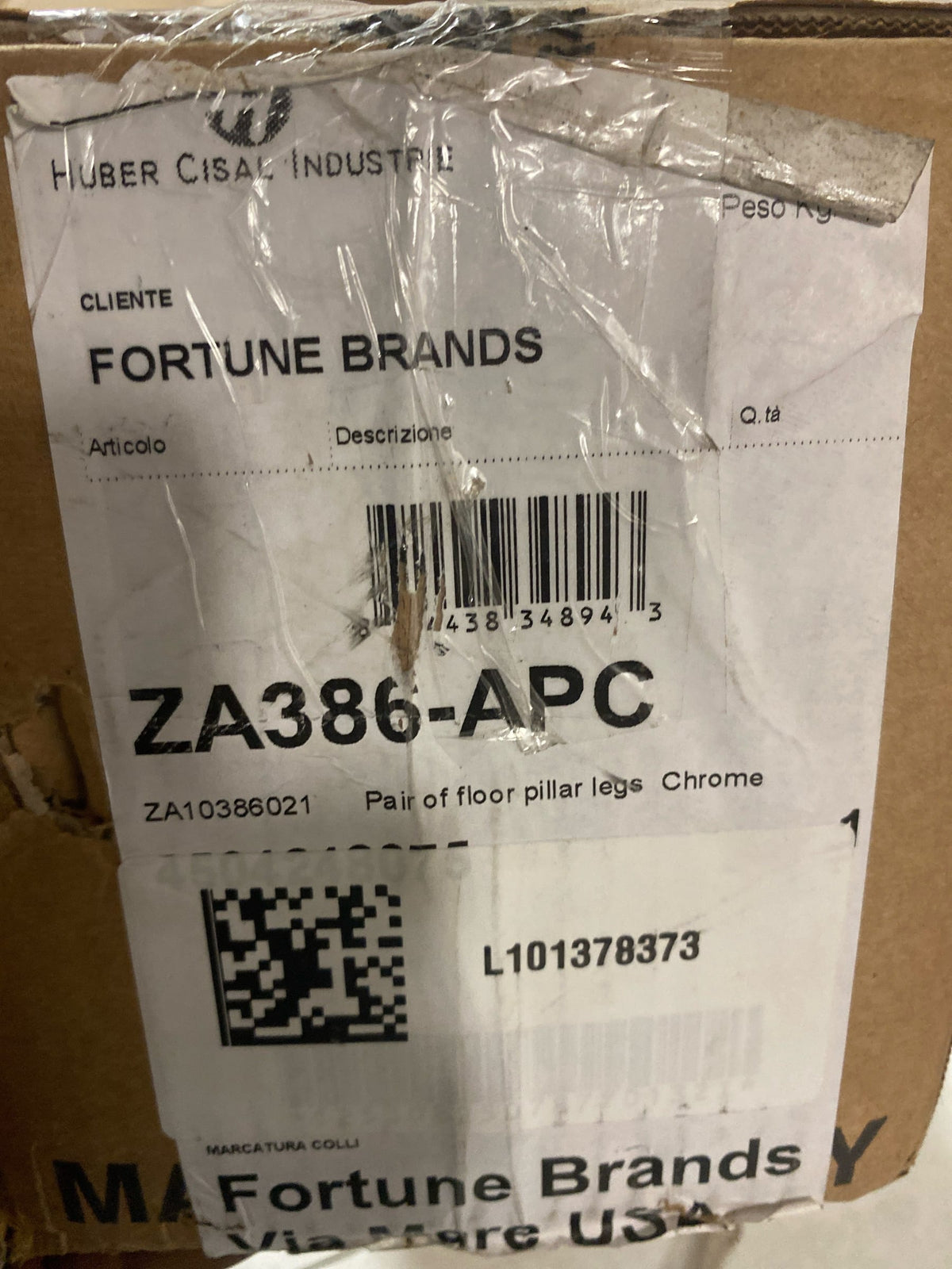 Rohl ZA386-APC Floor Pillar Unions - Polished Chrome