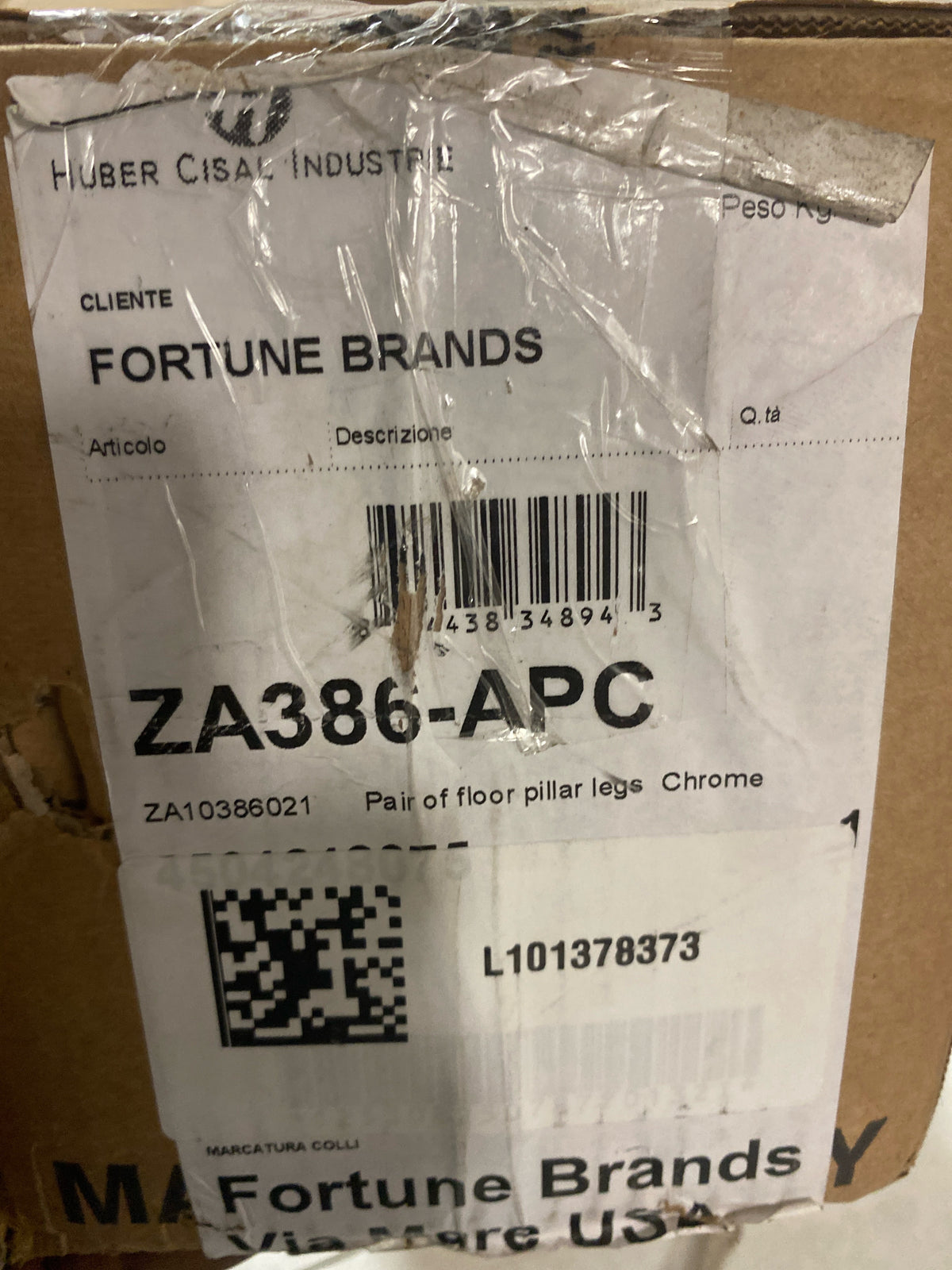 Rohl ZA386-APC Floor Pillar Unions - Polished Chrome