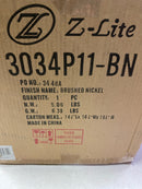 Z-Lite 3034P11-BN Harper Pendant, 1-Light 100 Watts, Brushed Nickel