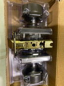 Kwikset 740PSKSQT-11PS Pismo Single Cylinder Keyed Entry Door Knob Set with Square Rose and SmartKey - Venetian Bronze