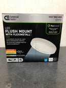 Commercial electric 92019 Flexinstall LED 8 in. White Disklight Recessed Ceiling Light for Home with 5CCT + DuoBright Dimming