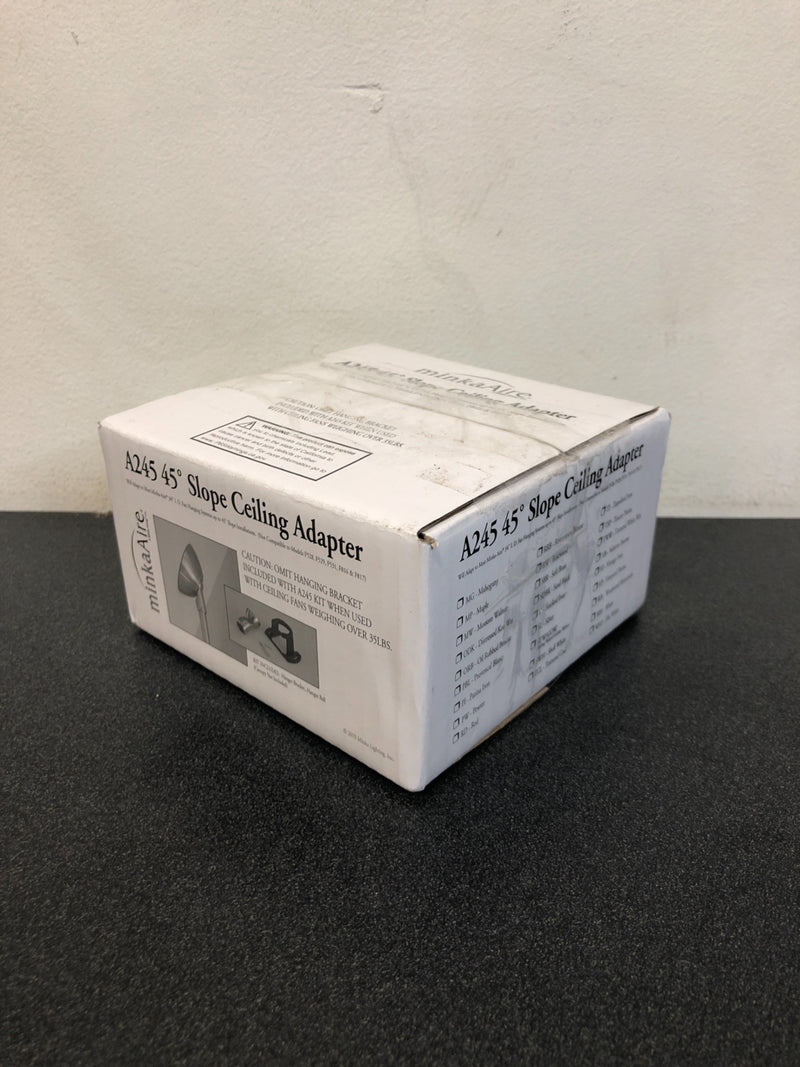 MinkaAire  A245-CL Coal Black 45 Degree Sloped Ceiling Adapter