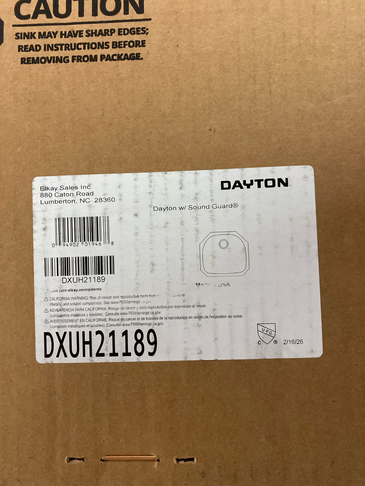 Elkay DXUH21189 Dayton 23-1/2" Single Basin Undermount Stainless Steel Kitchen Sink - Stainless Steel