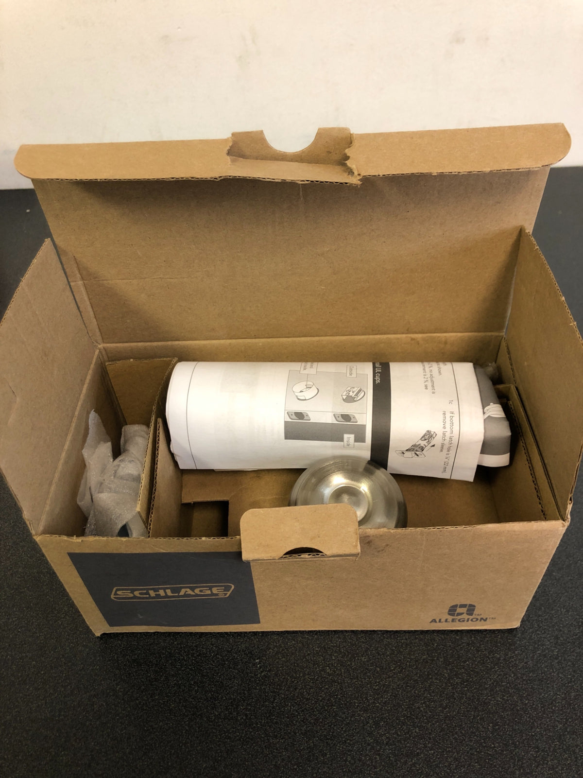 Schlage Georgian Single Cylinder Interior Pack with Decorative Camelot Trim - Exterior Handleset Sold Separately - Satin Nickel