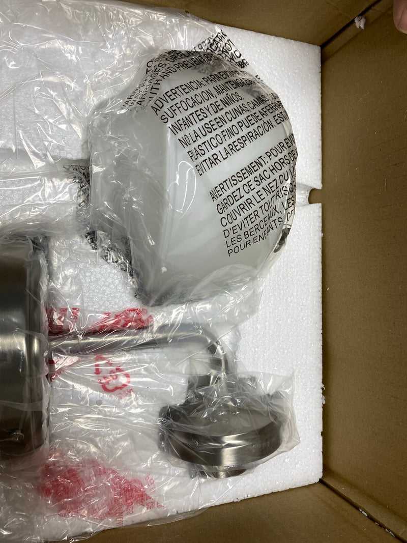 Minka Lavery 2571-84 Cornwell 10" Tall Bathroom Sconce with Etched Opal Glass Shade - Brushed Nickel