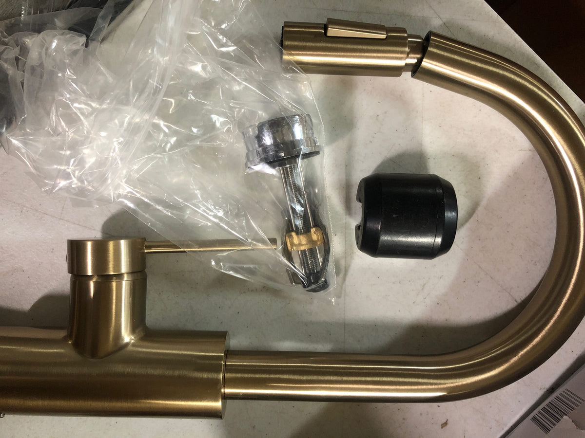 Kraus KPF-2620SFACB Oletto 1.75 GPM Single Hole Pull Down Kitchen Faucet - Spot Free Antique Champagne Bronze
