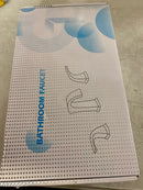 Bwe C-16454-Black 8 in. Widespread Double Handle Black Bathroom Faucet Set 3-Holes Vanity Sink With Metal Drain In Matte Black