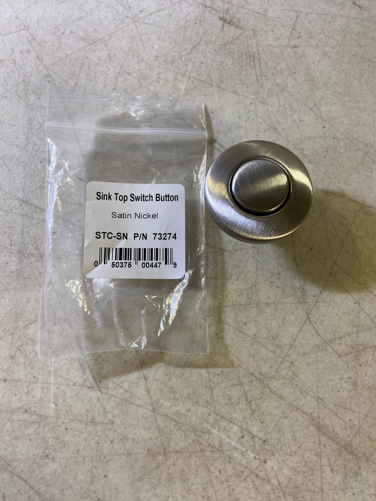 InSinkErator STC-SN Sink Top Mounted Air Switch for Garbage Disposals - Satin Nickel