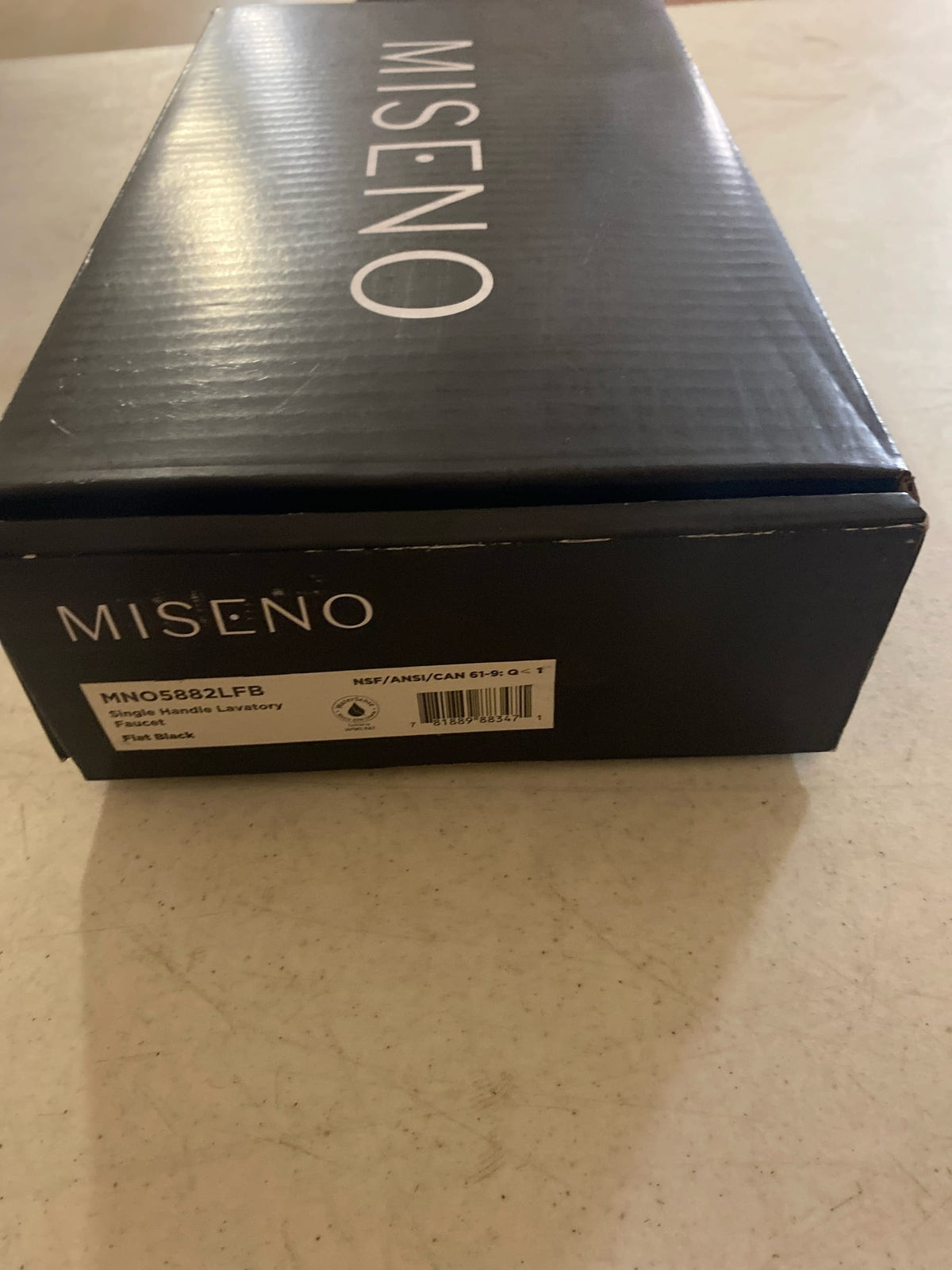 Miseno MNO5882LFB Cascade Single Hole Bathroom Faucet - Includes Push-Pop Drain Assembly and Optional Deck Plate - Flat Black