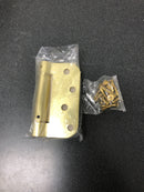 Deltana DSH4R53/4 4 x 4 Ball Bearing 5/8" Radius Corner Spring Hinge - Single Hinge - Polished Brass / Brushed Brass