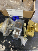 Emtek 8221PUS7 Providence Privacy Door Knob Set with Rectangular Rose from the Brass Classic Collection - French Antique