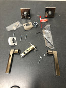 Baldwin Square Privacy Lever Set with Contemporary Square Rose