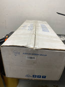 Justice Design Group PNA-8434-55-WAVE-NCKL Porcelina 4 Light 33" Wide Bathroom Vanity Light with Rectangle Waves Shades from the Regency Series - Brushed Nickel