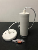 Hampton bay 3P17309-WH Florian 50-Watt Integrated LED White Mini Pendant with Plastic Shade